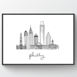 Philly Philadelphia Art Skyline Print