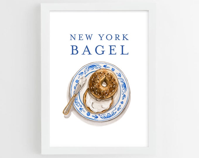 New York Bagel Print