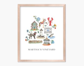 Matchbook Digital Print Wall Art, Martha's Vineyard Prints, Edgartown ...