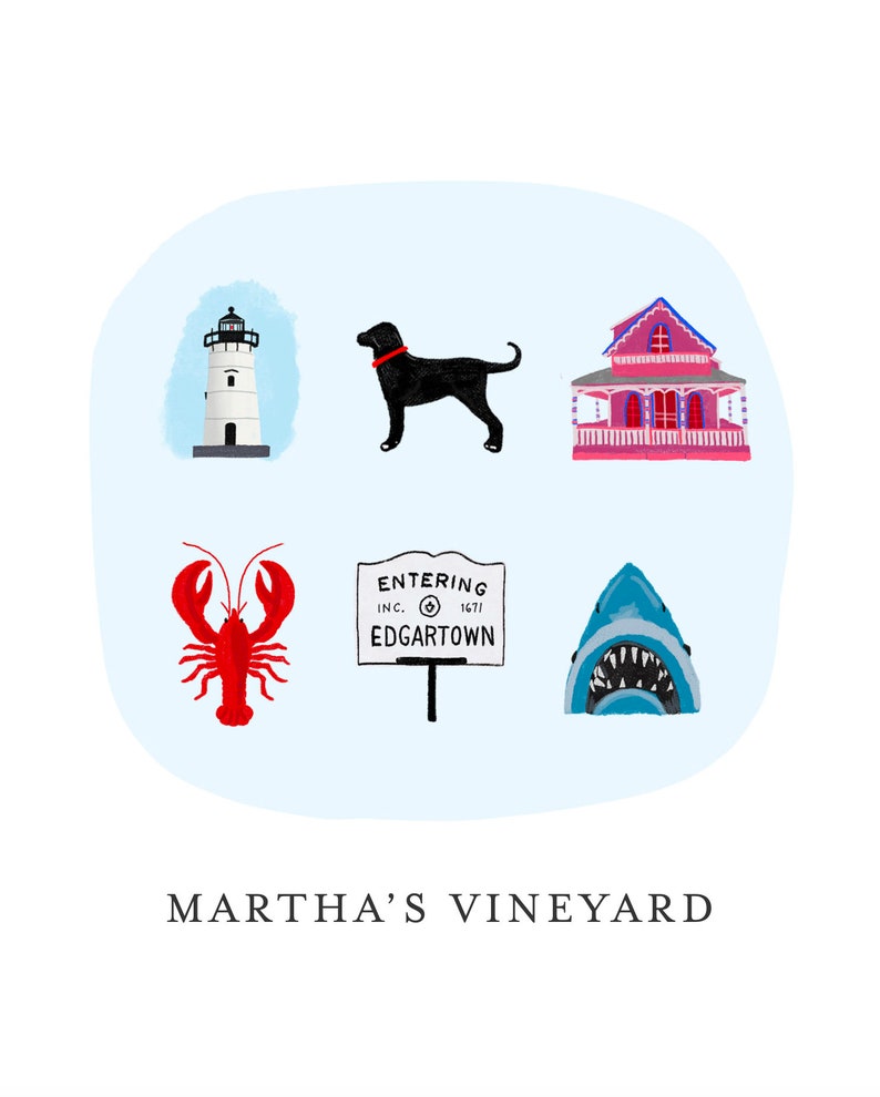 Martha's Vineyard Print Etsy