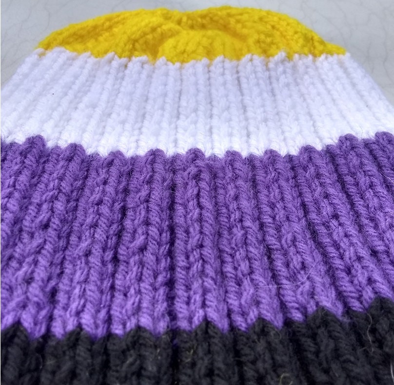 Pride Beanie Nonbinary Pride Flag Etsy Pride Beanie Nonbinary Pride Flag Etsy