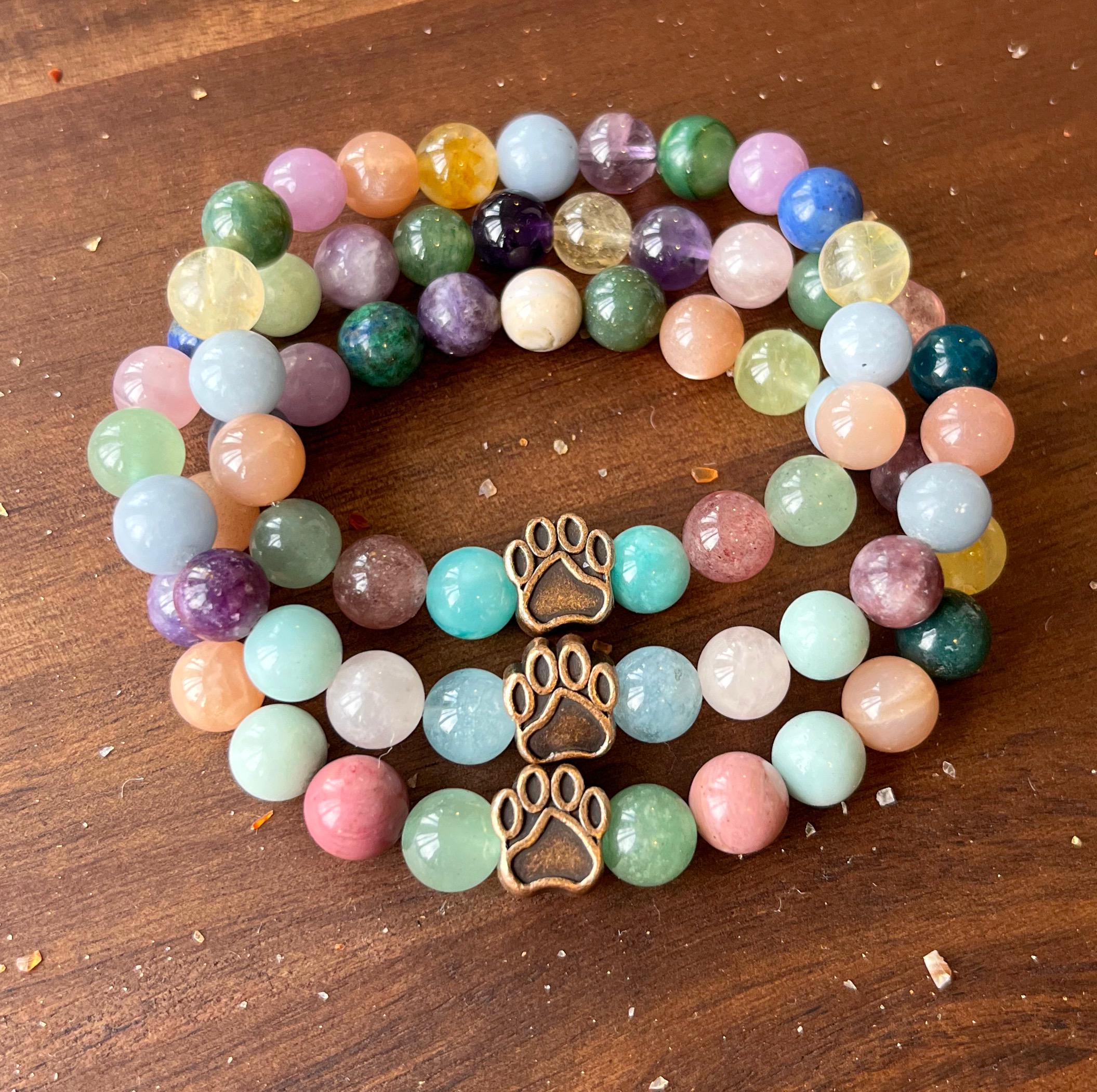Rainbow Bridge Memorial Bracelet / Pet Loss / Healing Crystal Bracelet ...