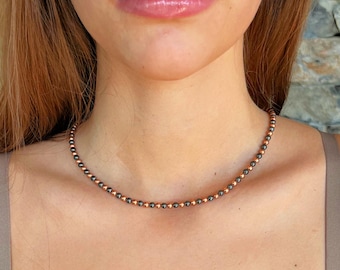 Echtes Kupfer & magnetische Hämatit Halskette // Stimuliert den Energiefluss - wunderbar schützend und erdend