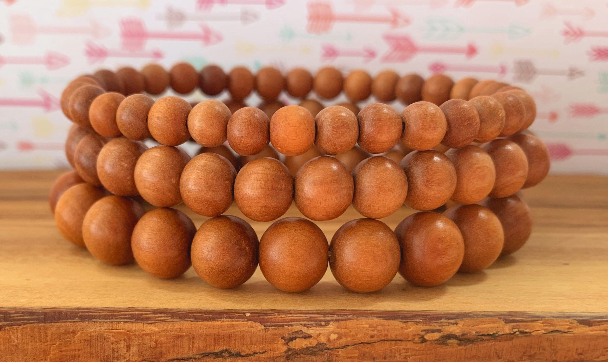 Bracelet Bois De Santal Perles Chapelet Mala Bouddha - Neuf Avec étiquettes