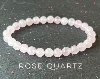 Rose Quartz Wrist Mala  // Opening the Heart Chakra - Self Compassion - Unconditional Love
