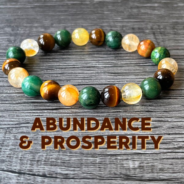 Prosperity & Abundance Wrist Mala  //  Encouraging Success - Personal Power - Manifestation