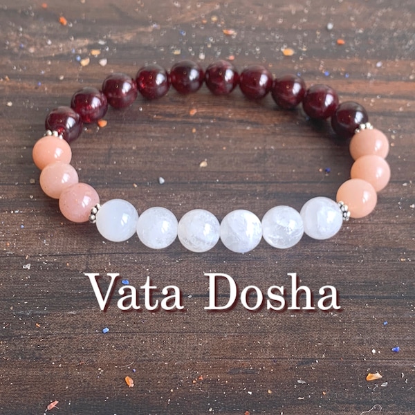 Vata Dosha Gemstone Mala // Ayurvedic Balance & Healing - Air and Ether Elements