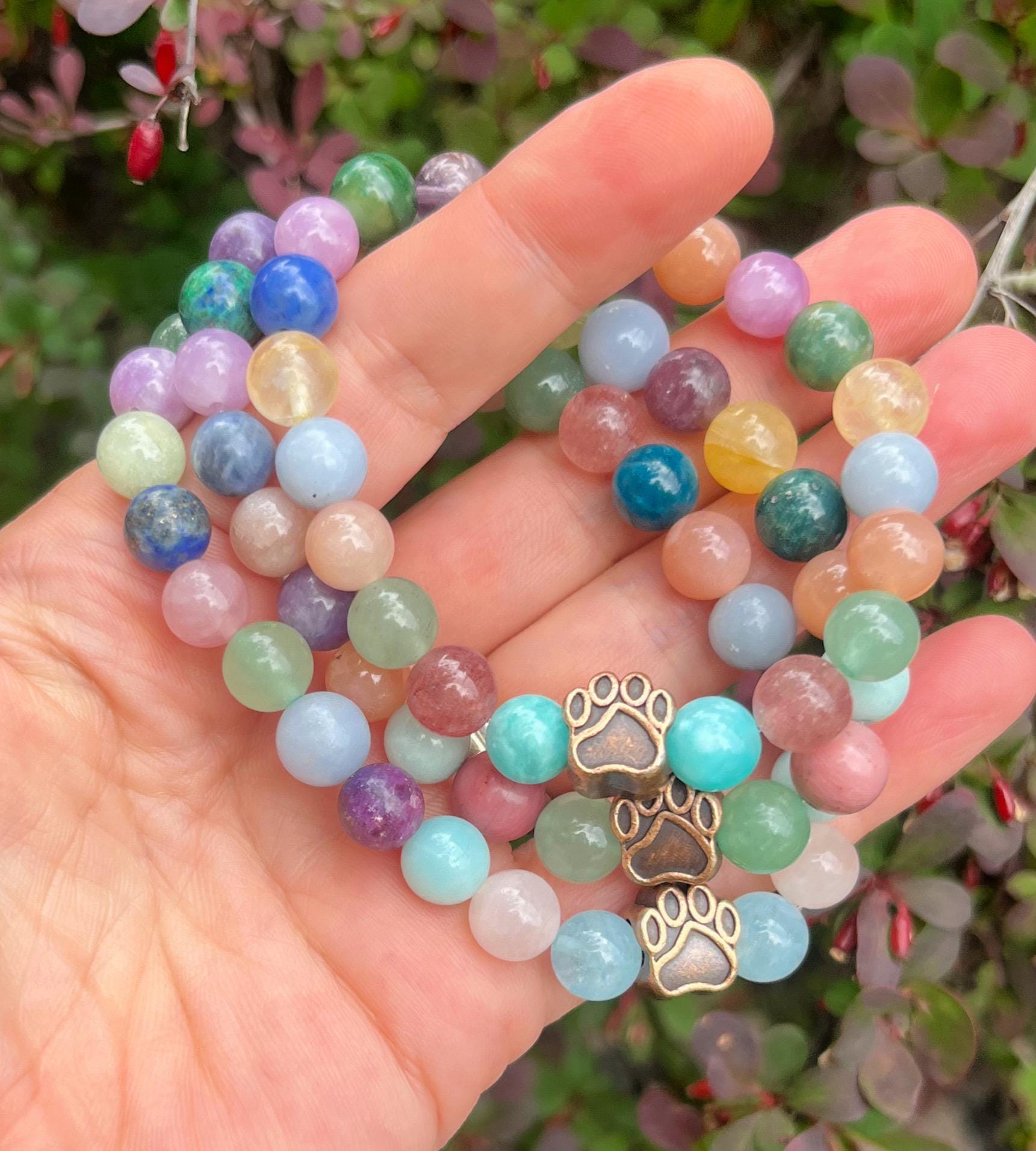 Rainbow Bridge Memorial Bracelet / Pet Loss / Healing Crystal Bracelet ...