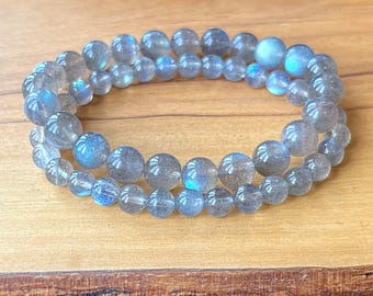 AAA Labradorite Wrist Mala  //  Healing for All Chakras - Stimulates our Intuition & Imagination