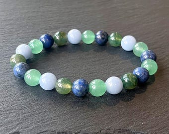 Virgo Zodiac Bracelet  //  Birthday Gift for Women and Men, Earth Element Crystals - Healing Gemstone Jewelry -