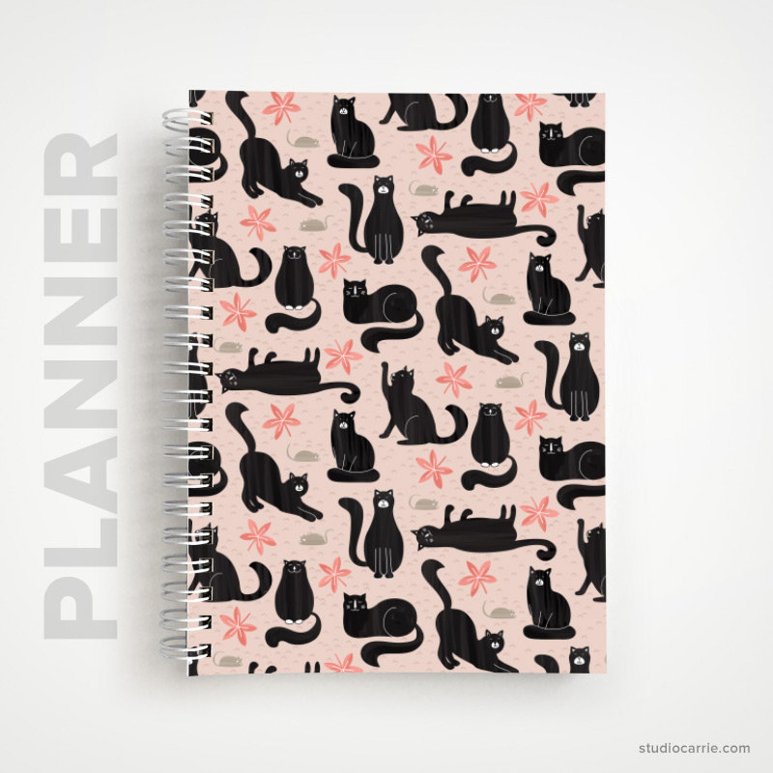 Undated Weekly Planner Black Cats Notebook Planner Gifts - Etsy