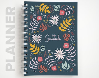 Personalized Floral Undated Weekly Planner  |  Personal Mantra or Word of the Year Planner  |  Gifts for Her