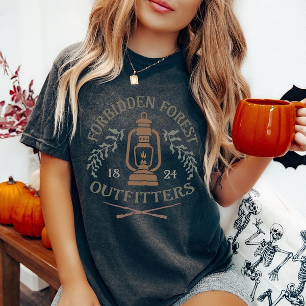 Forbidden Forest Outfitters Comfy Pepper Colored Shirt // Funny Halloween Shirt // Unisex Halloween Shirt // Harry Potter Shirt