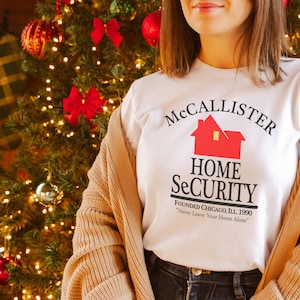 McCallister Home Security White Christmas Shirt // Christmas Holiday Unisex Tee // Home Alone Shirt