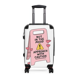 トレンディなスーツケース、気分が乗らないスーツケース、女性用旅行バッグ、面白い機内持ち込みバッグ、バケーションギフト、スタイリッシュな旅行用品