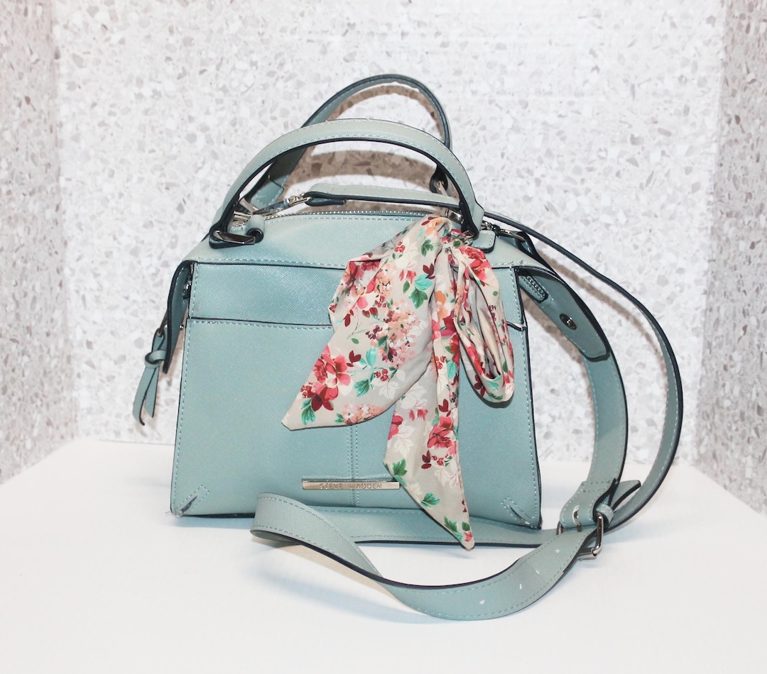 Steve Madden Designer Reese Cross Body Handbag, Mint Green With