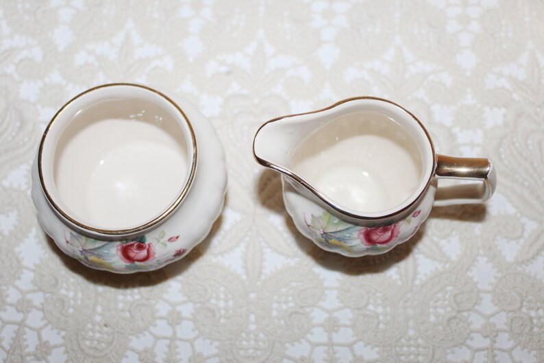 Creamer Jug /& Sugar Bowl Basket full of Flowers Pink Sadler Teapot Set Blue Yellow Basket of Flowers