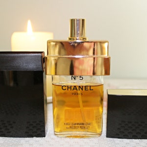 Vintage Authentic CHANEL No 5 Eau de Parfum REFILLABLE Spray 1.7 oz 50 ml 3/4's Full Made in Paris Vintage Scent 1980's