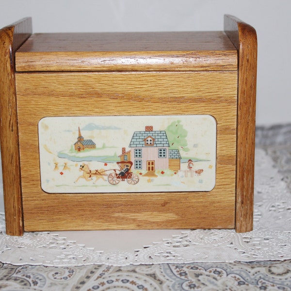 Wood Recipe Box Etsy Canada