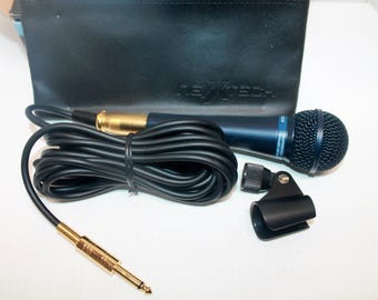NexxTech Unidirectional Highball Microphone 3307058 Ocean Blue with Cable Clip Case & Original Box