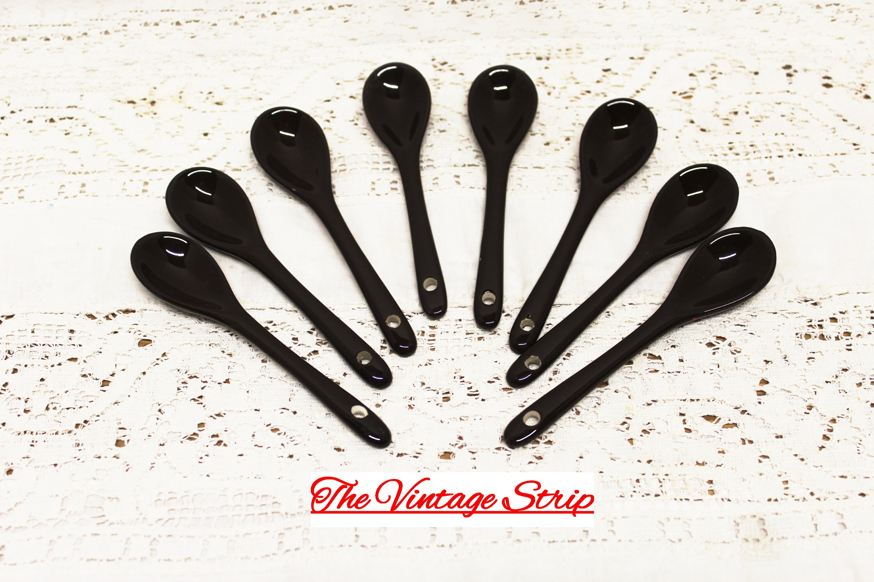 Ceramic Condiment Spoons Set of 8 Ceramic Serving Spoons in Etsy