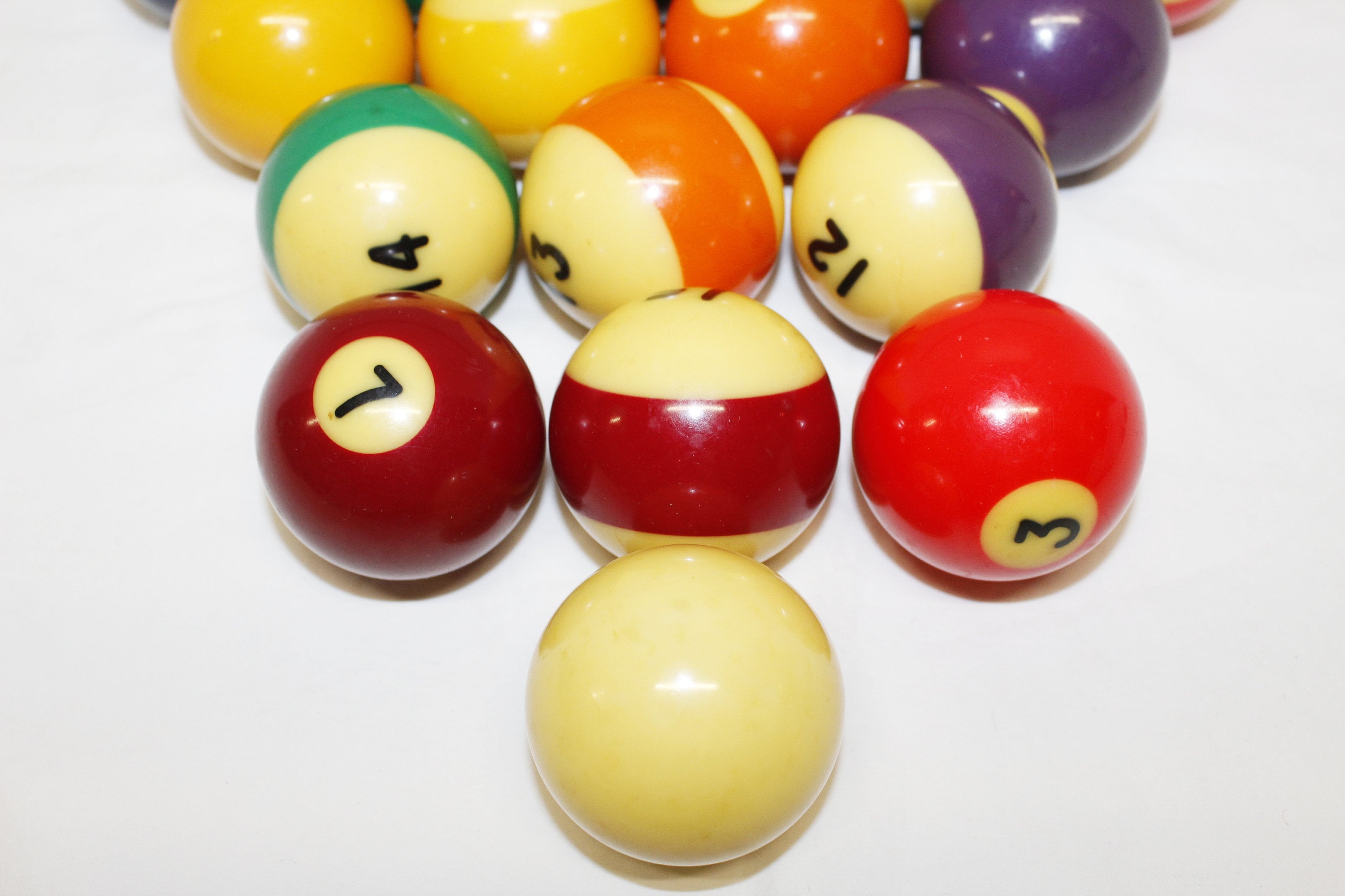 Vintage Aramith Pool Balls 8 Ball Billiards Game Set of 