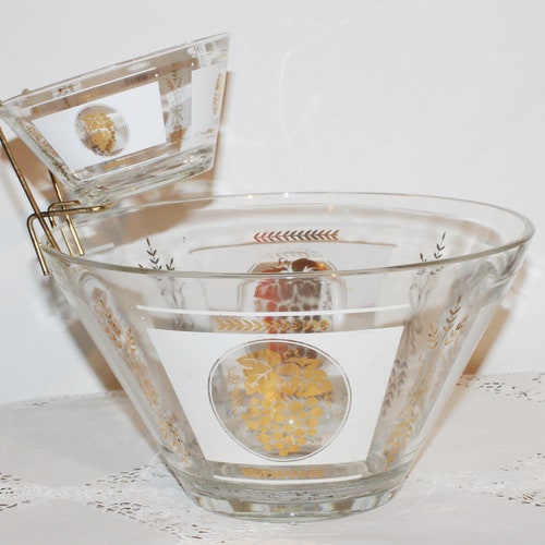 Vintage Chip and Dip Bowl Mid Century Etsy