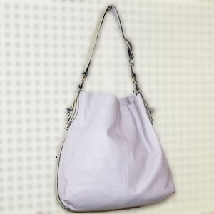 Vintage Coach Leather Tote Lavender "Penelope" M1173-F16535, Python Trim and Strap, VGC.