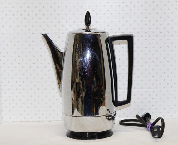 Vintage Presto Electric Coffee Percolator Model S-20, Polished