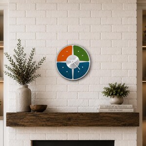 Verichron George Nelson Style Glass Spectrum Petal Wall Clock – 16" Mid-Century Modern Reproduction – Item #1439-16