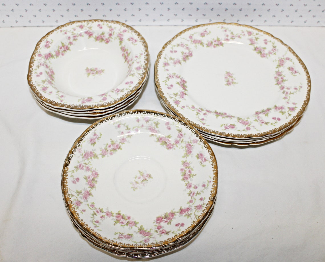 Vintage Alfred Meakin Tea Set Harmony Rose Pattern 18 Pieces Etsy