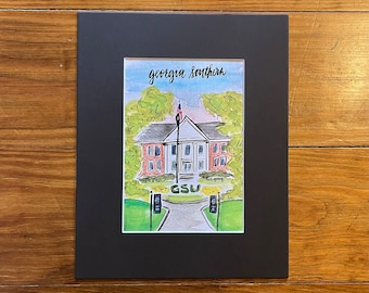 Georgia Southern Sweetheart Circle Print 5x7