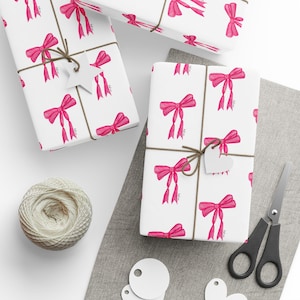 Pink Bow Wrapping Paper