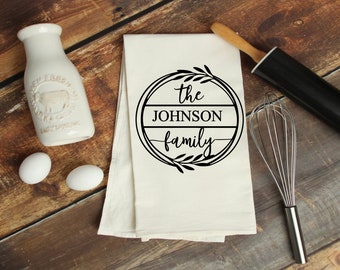 Last Name Tea Towel
