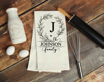 Last Name Tea Towel