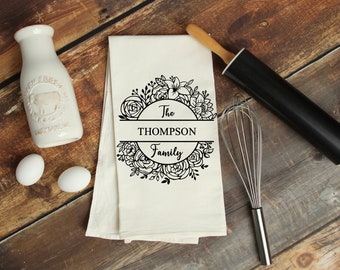 Last Name Tea Towel