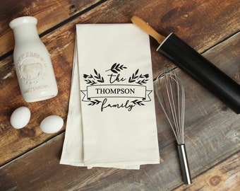 Last Name Tea Towel