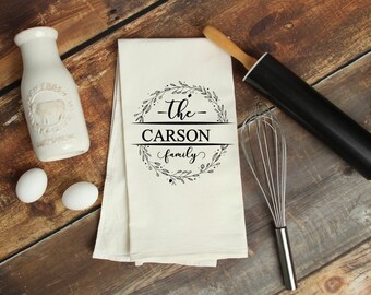 Last Name Tea Towel