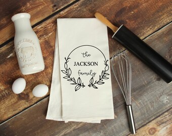 Last Name Tea Towel