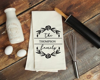 Last Name Tea Towel