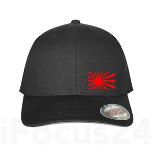 Japan Rising Sun Flag Flex Fit Hat for JDM Culture Sport Racing Car Baseball Cap Boyfriend Girlfriend Gift for Him Her