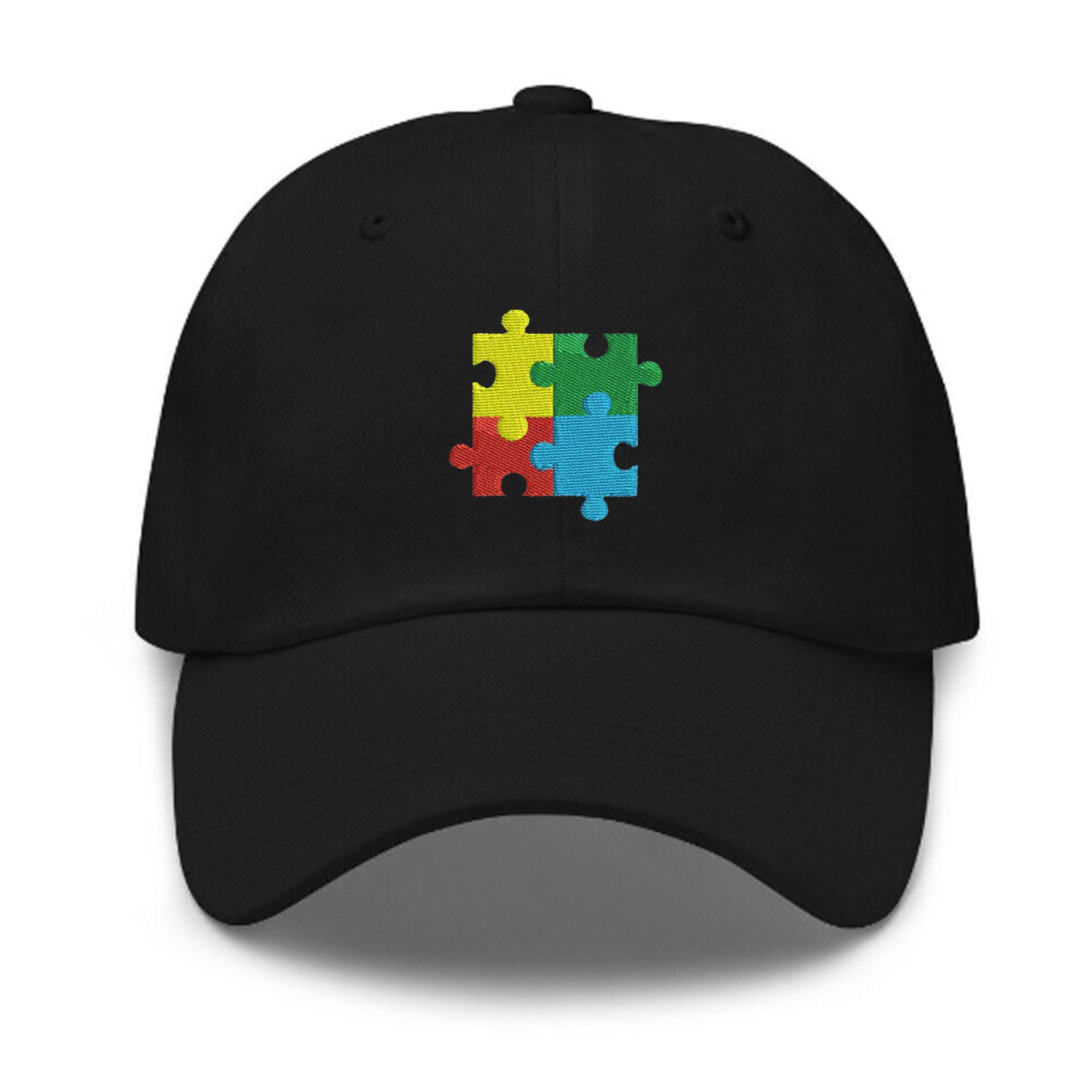 Autism Puzzle Embroidered Logo Baseball Hat Adjustable Unstructured Mom's Cap Best Gift for Her