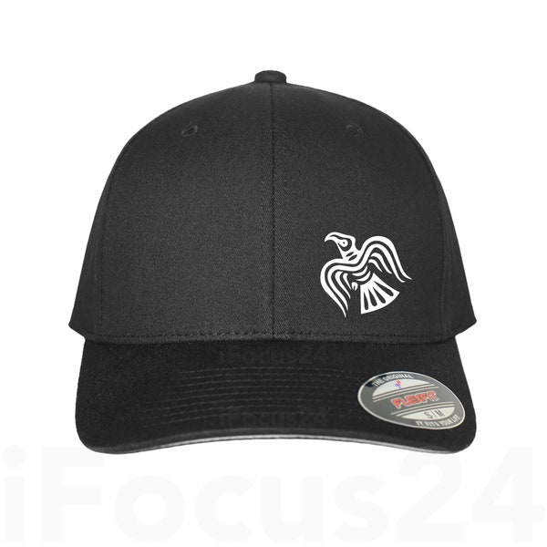 Odins Raven Flex Fit Hat GOD Viking Symbol Military Celtic Norse Cap