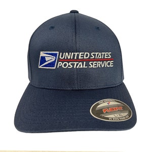 Custom Logo Essential Local Delivery Embroidered Logo FlexFit Hat Navy Baseball Cap