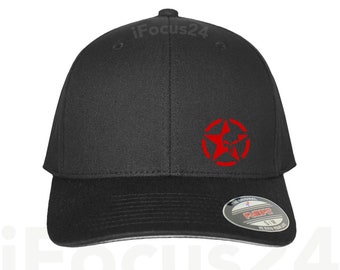 Off-road Monster Punisher Truck Sport Flex-Fit Dad's Hat Beep Girl Power Cap - Red Logo