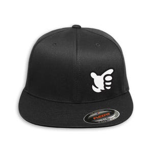 Cappello nero Flexfit Kanjozoku Kanjo No Good Racing Bye Police Cap Flat Brim
