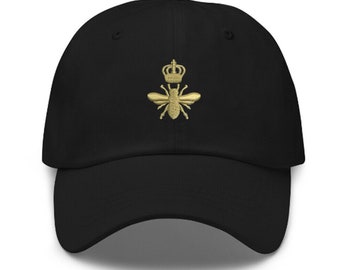 Queen Bee Embroidered Logo Baseball Hat Adjustable Unstructured Mom&#39;s Cap Best Gift for Her