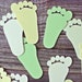 It's a Baby! 100 Purple Blue or Green/Yellow Baby Feet Paper Punches for Baby Showers, Announcements - Scrapbooking, confetti footprints