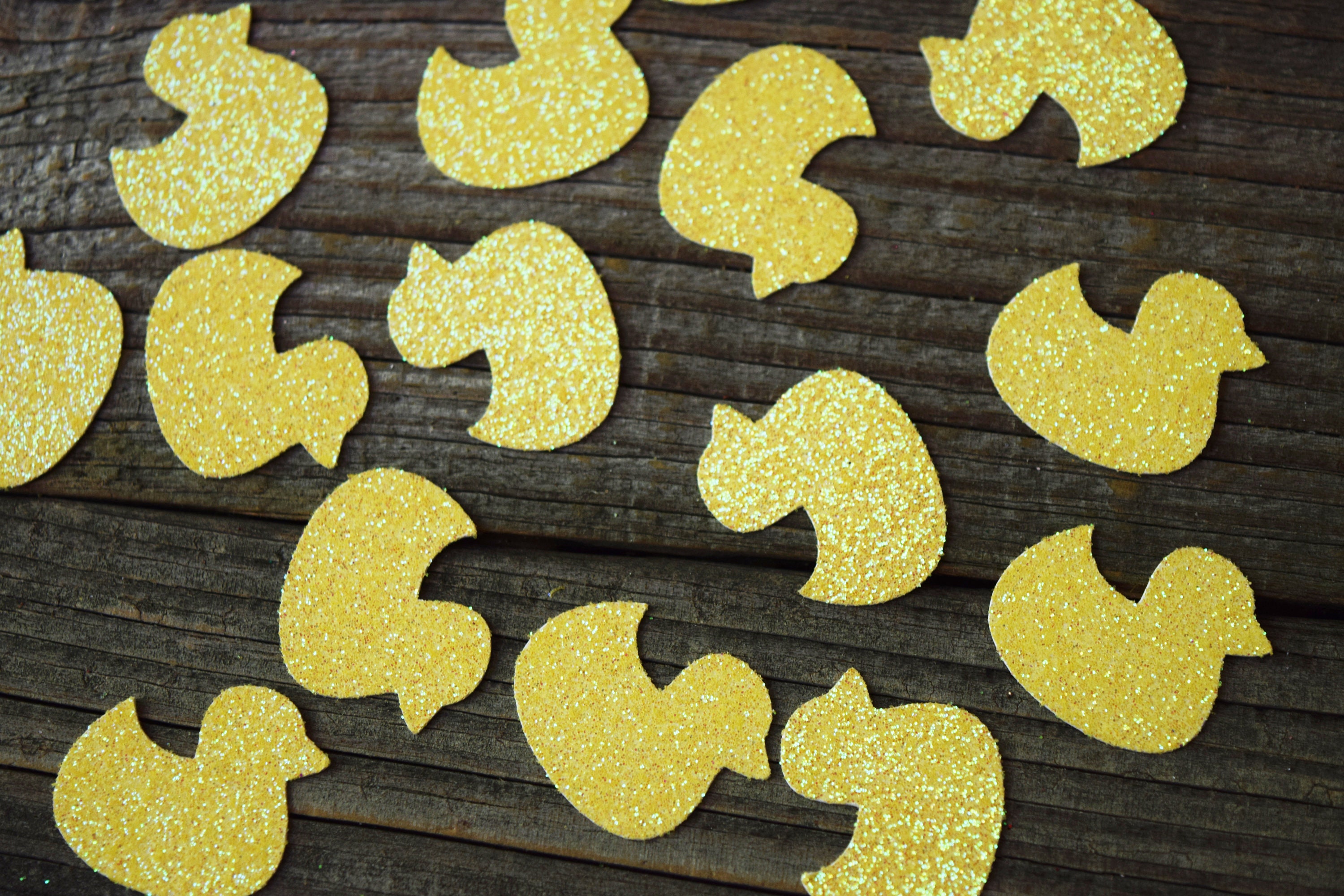 Rubber Duck Confetti Cardstock Yellow Glitter Pastel Pink Etsy