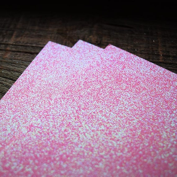 25 Pack Pastel Pink Glitter Cardstock Sheets. Powder Pink Glitter